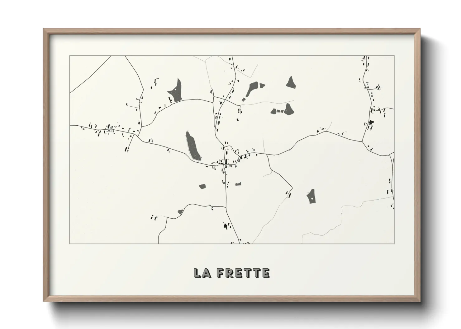 Une affiche de carte sur La Frette