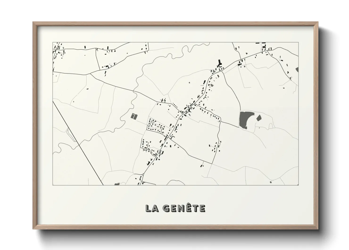 Une affiche de carte sur La Genête