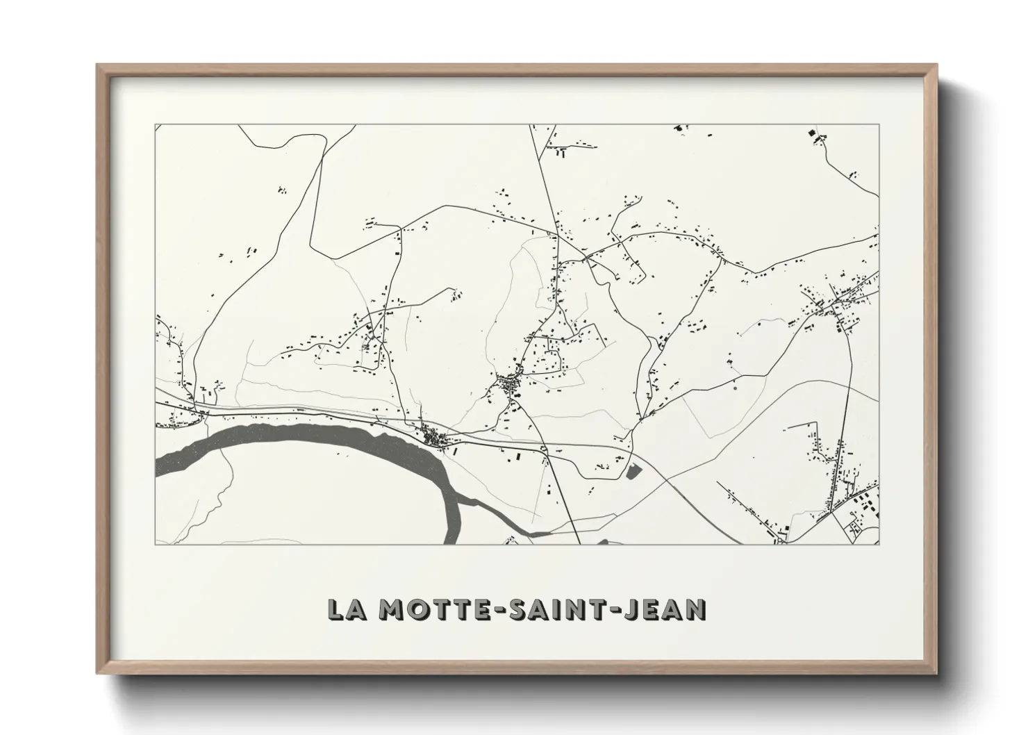 Une affiche de carte sur La Motte-Saint-Jean
