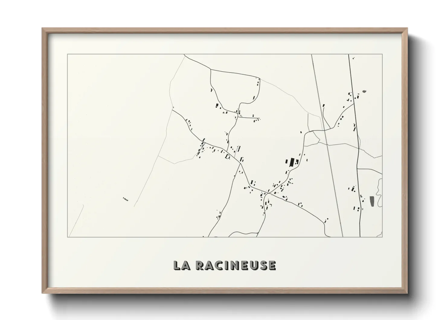 Une affiche de carte sur La Racineuse