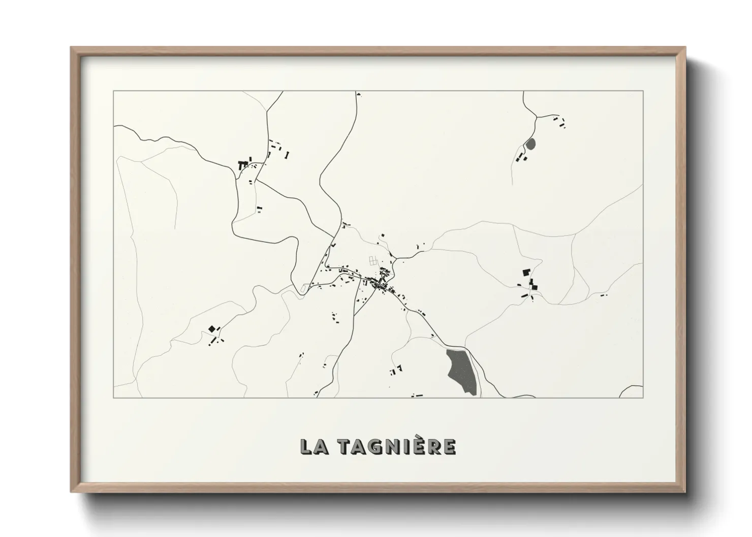 Une affiche de carte sur La Tagnière