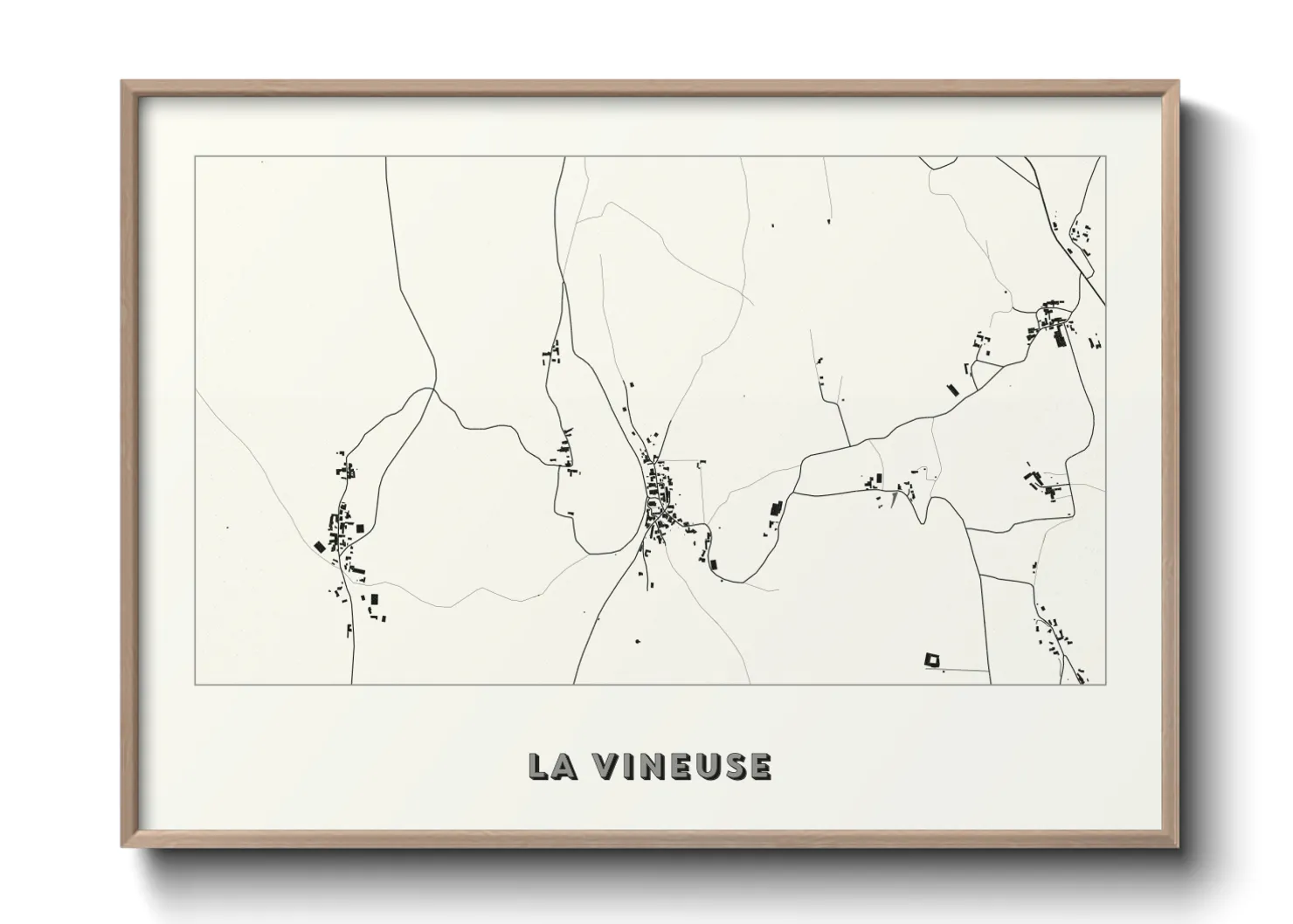 Une affiche de carte sur La Vineuse