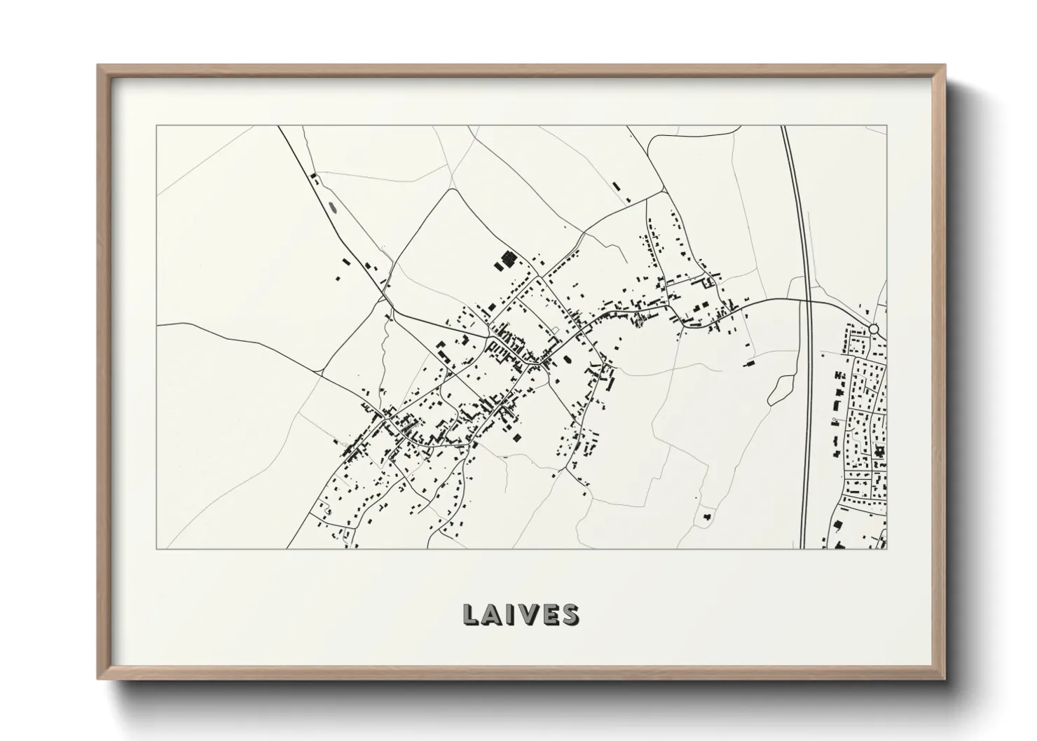 Une affiche de carte sur Laives
