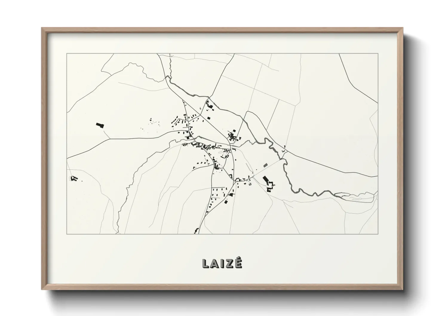 Une affiche de carte sur Laizé