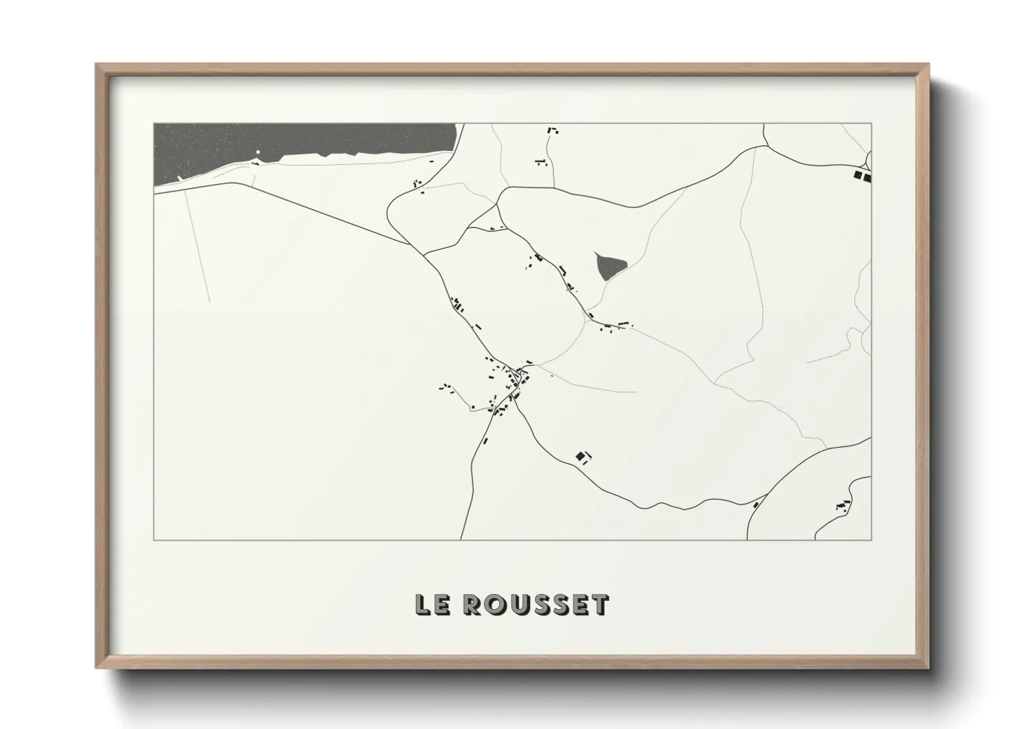 Une affiche de carte sur Le Rousset