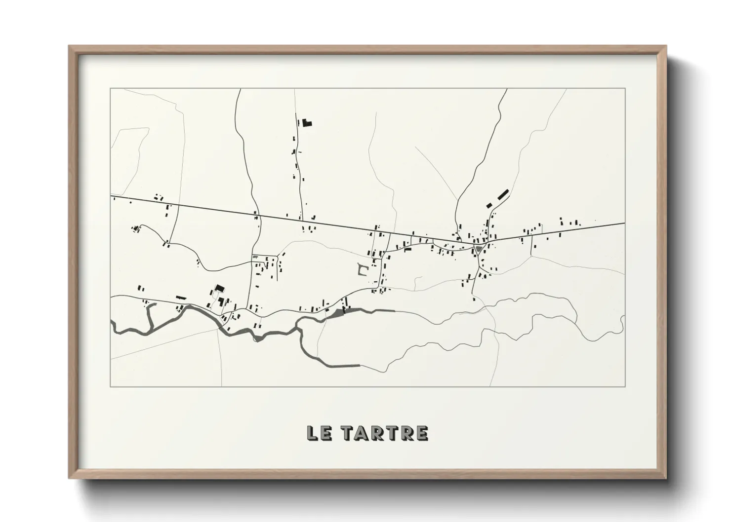 Une affiche de carte sur Le Tartre