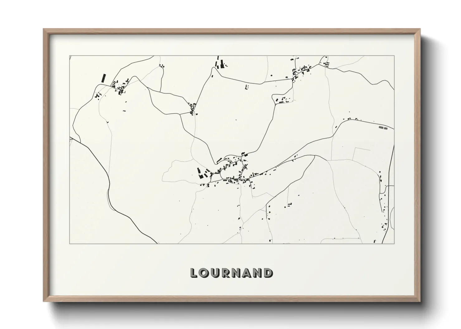 Une affiche de carte sur Lournand