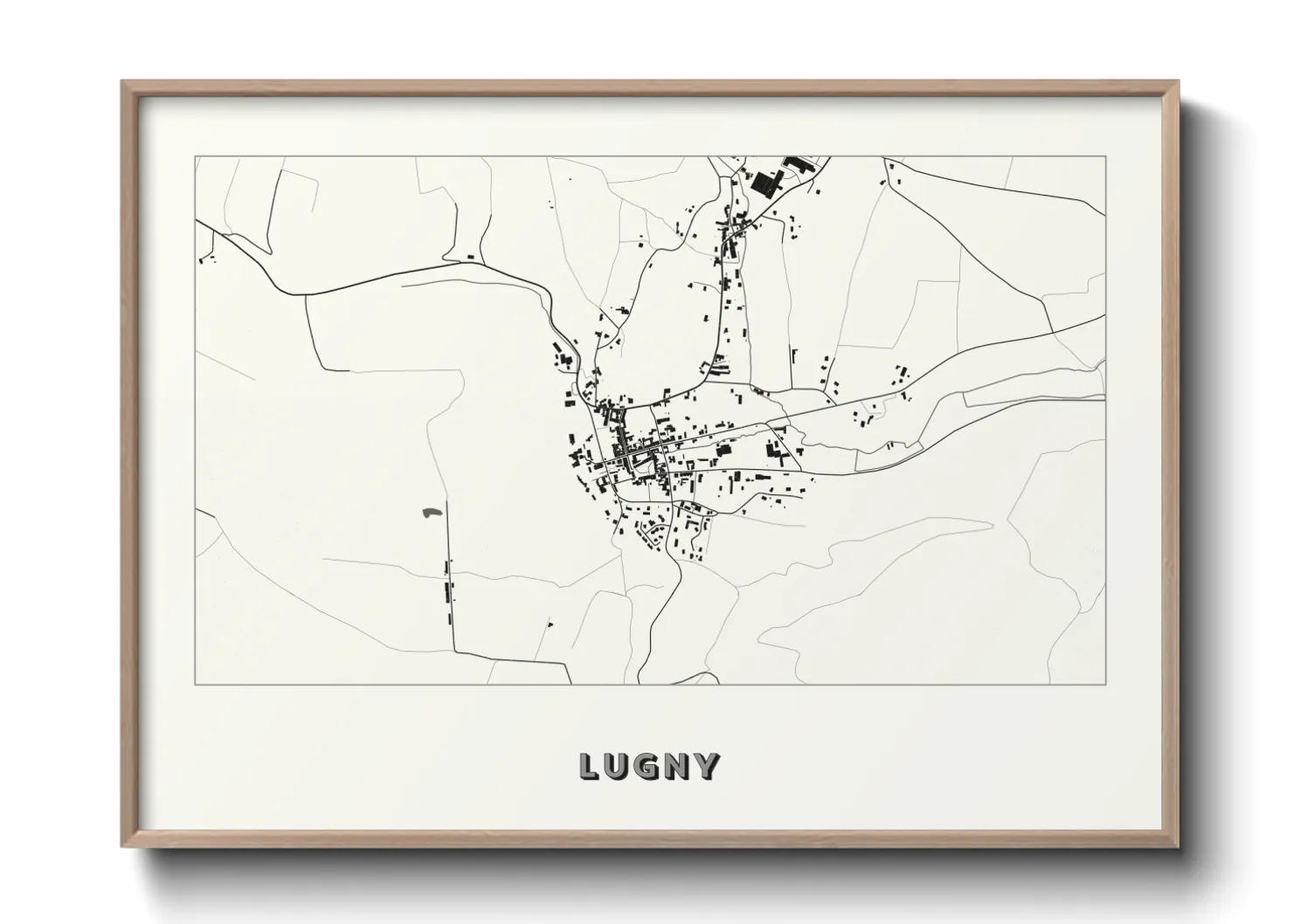 Une affiche de carte sur Lugny