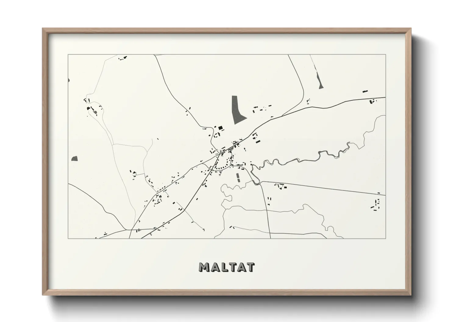 Une affiche de carte sur Maltat