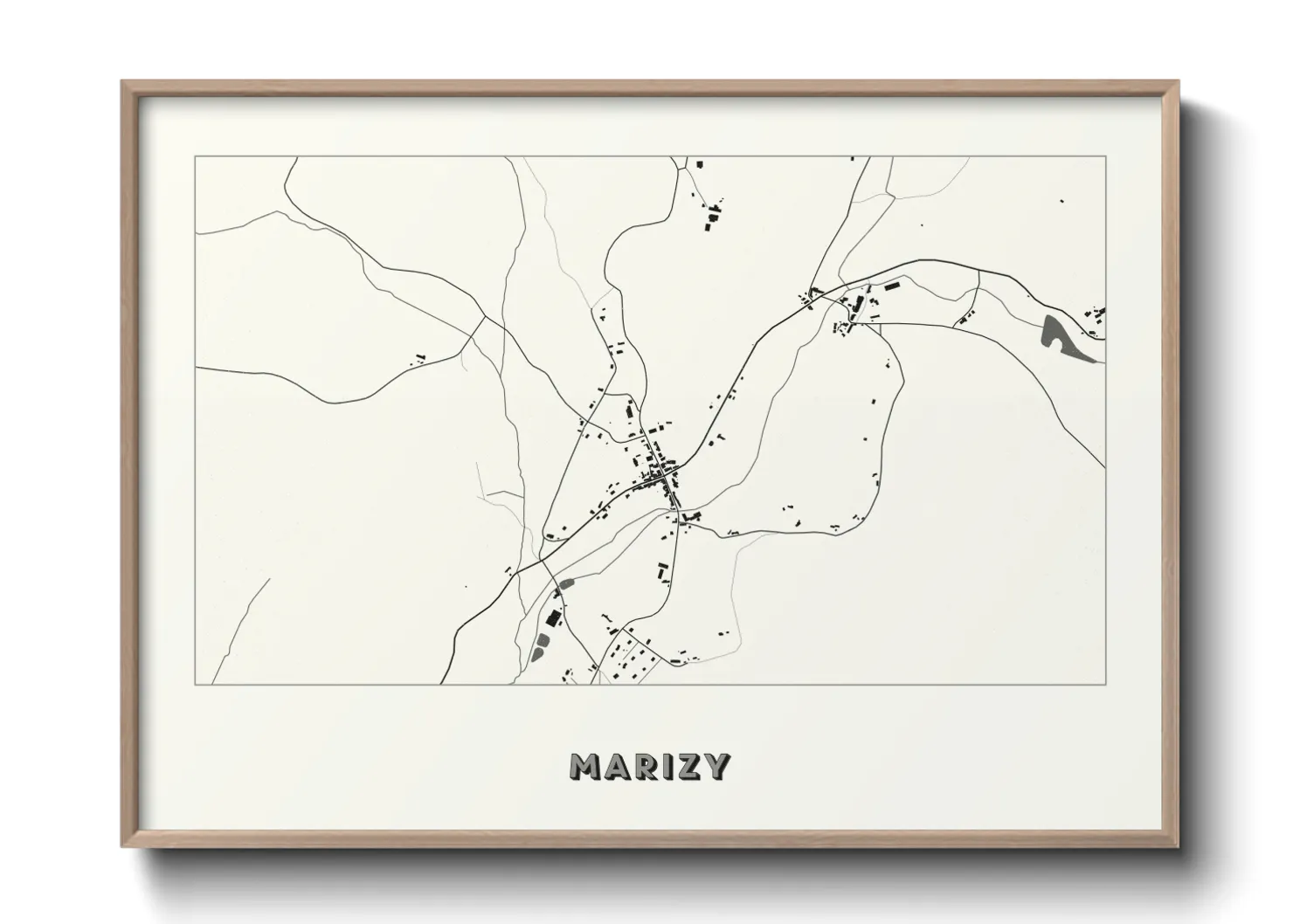 Une affiche de carte sur Marizy