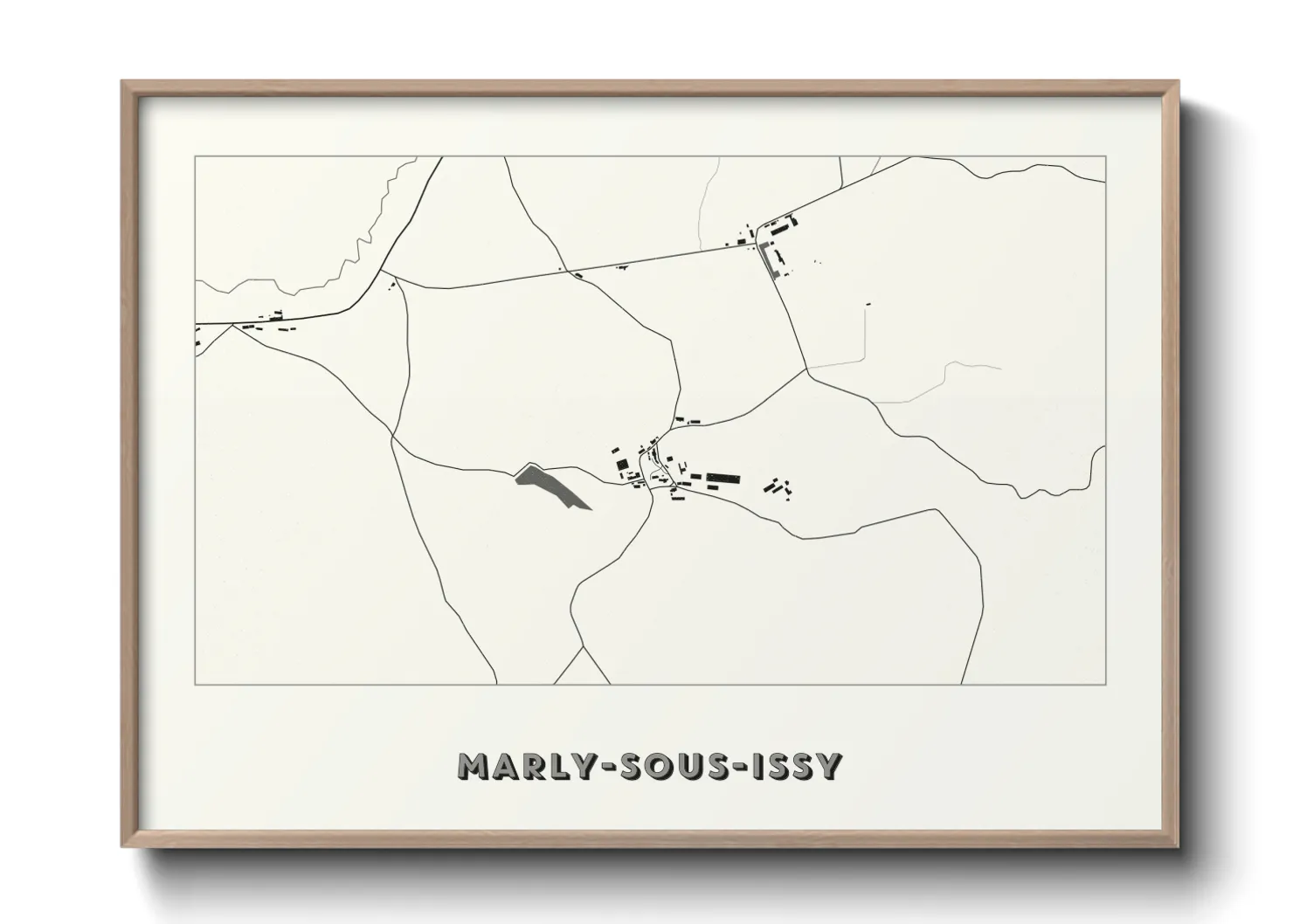 Une affiche de carte sur Marly-sous-Issy
