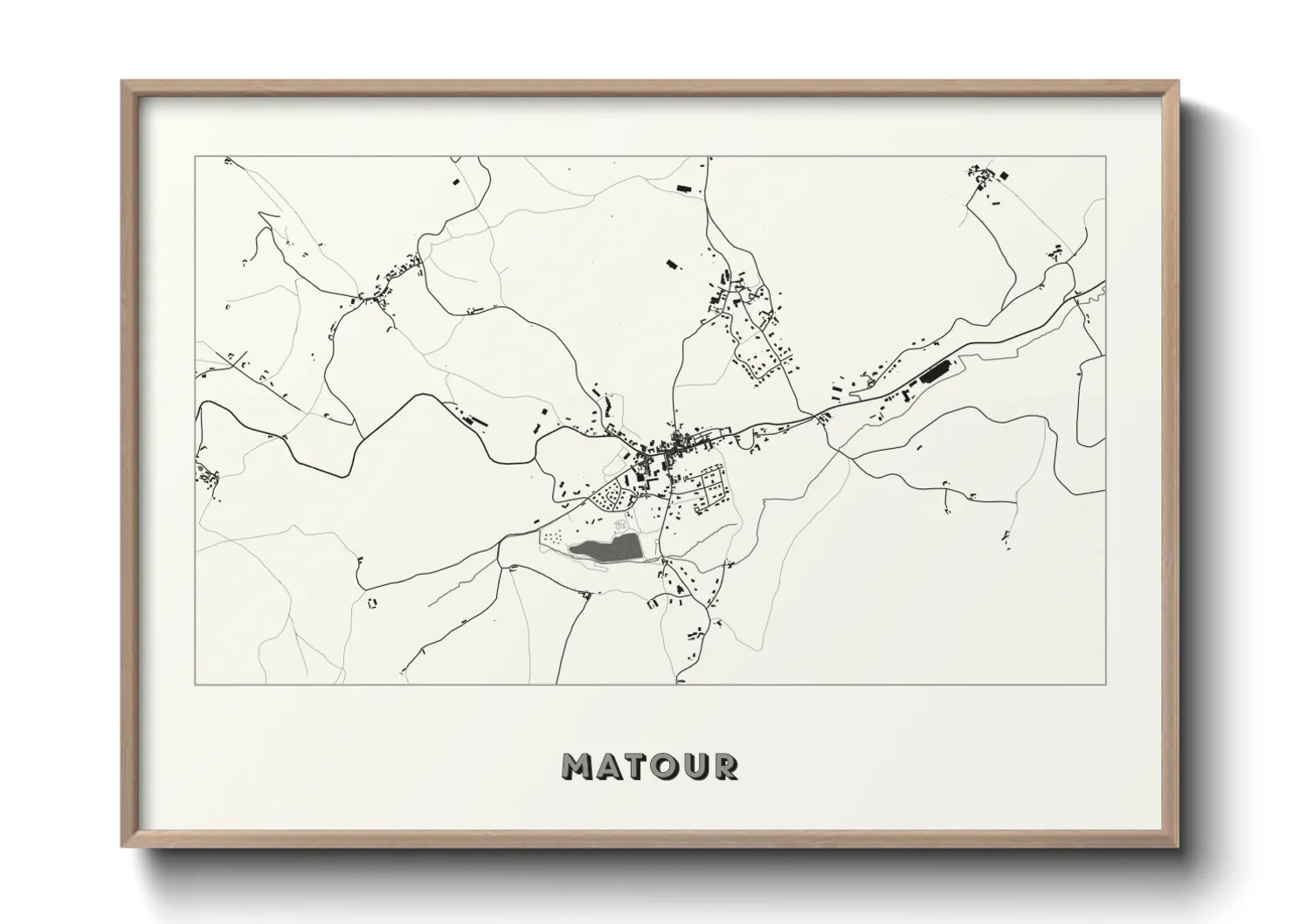 Une affiche de carte sur Matour