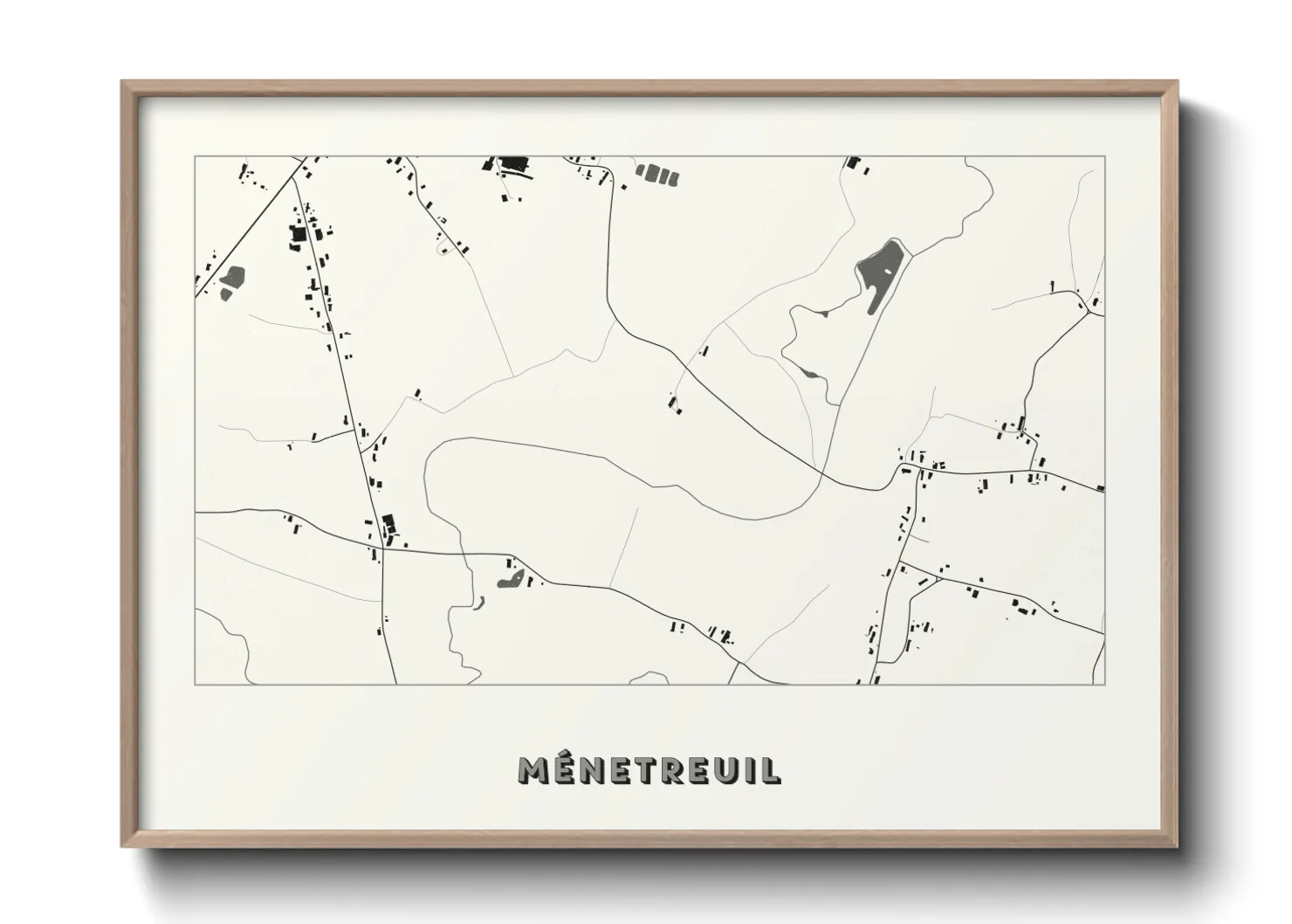 Une affiche de carte sur Ménetreuil