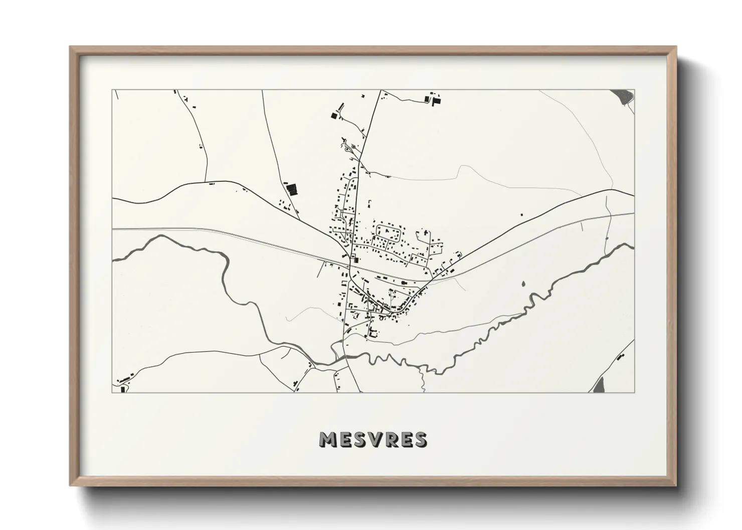 Une affiche de carte sur Mesvres