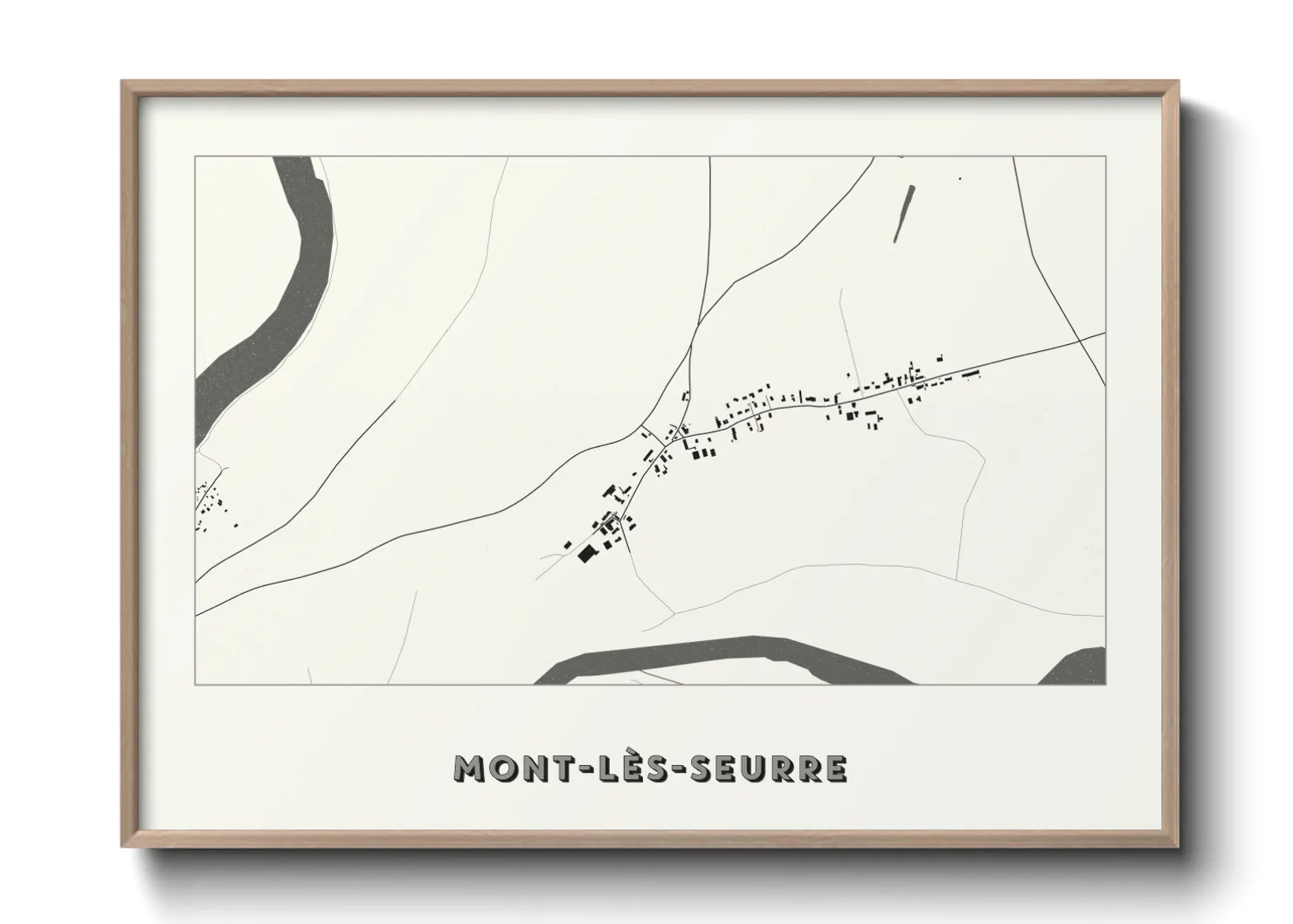 Une affiche de carte sur Mont-lès-Seurre