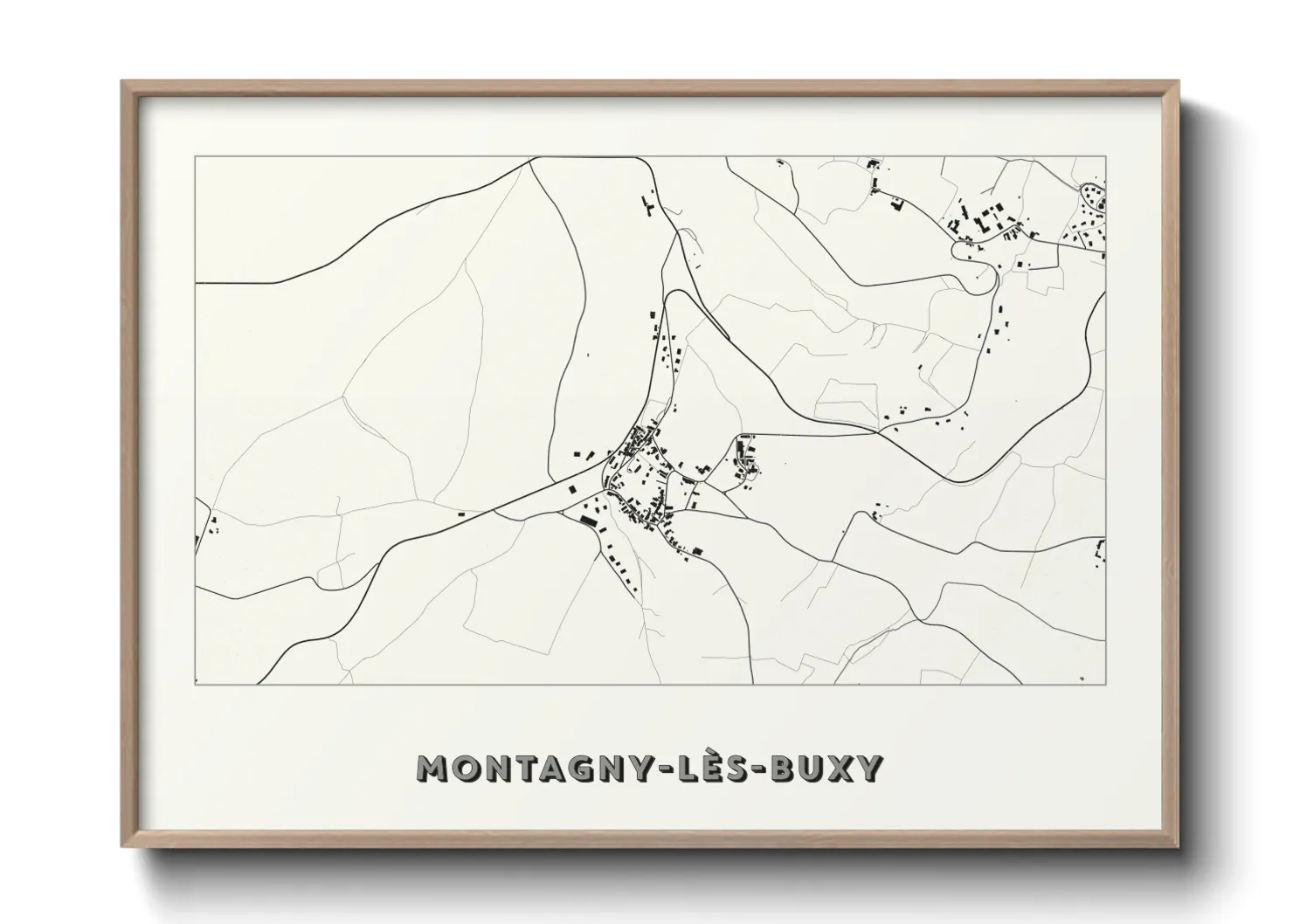 Une affiche de carte sur Montagny-lès-Buxy