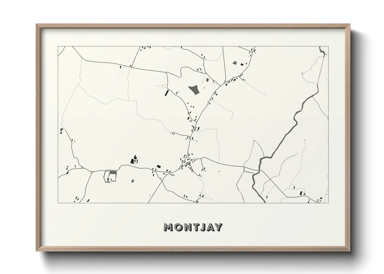 Une affiche de carte sur Montjay