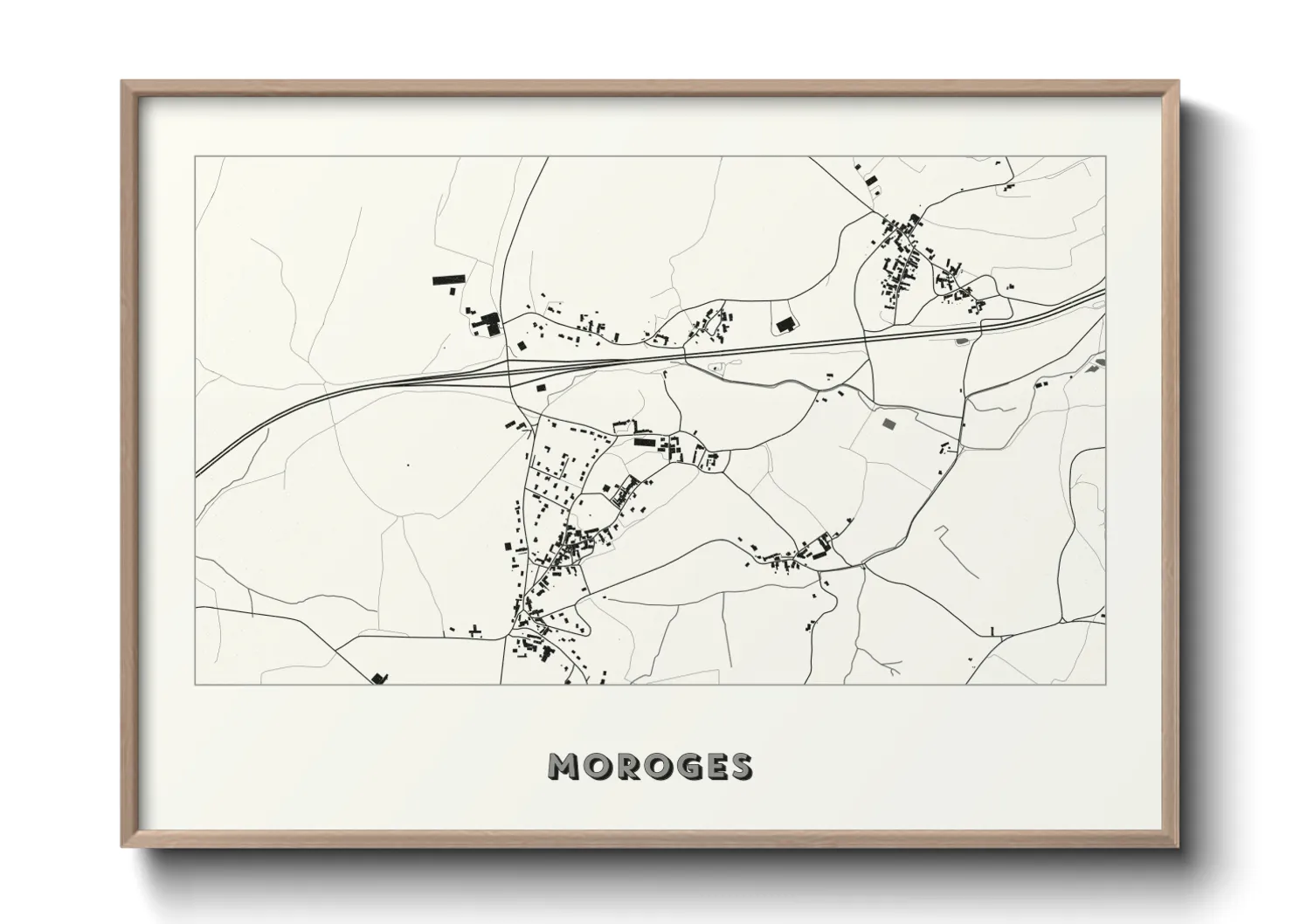 Une affiche de carte sur Moroges