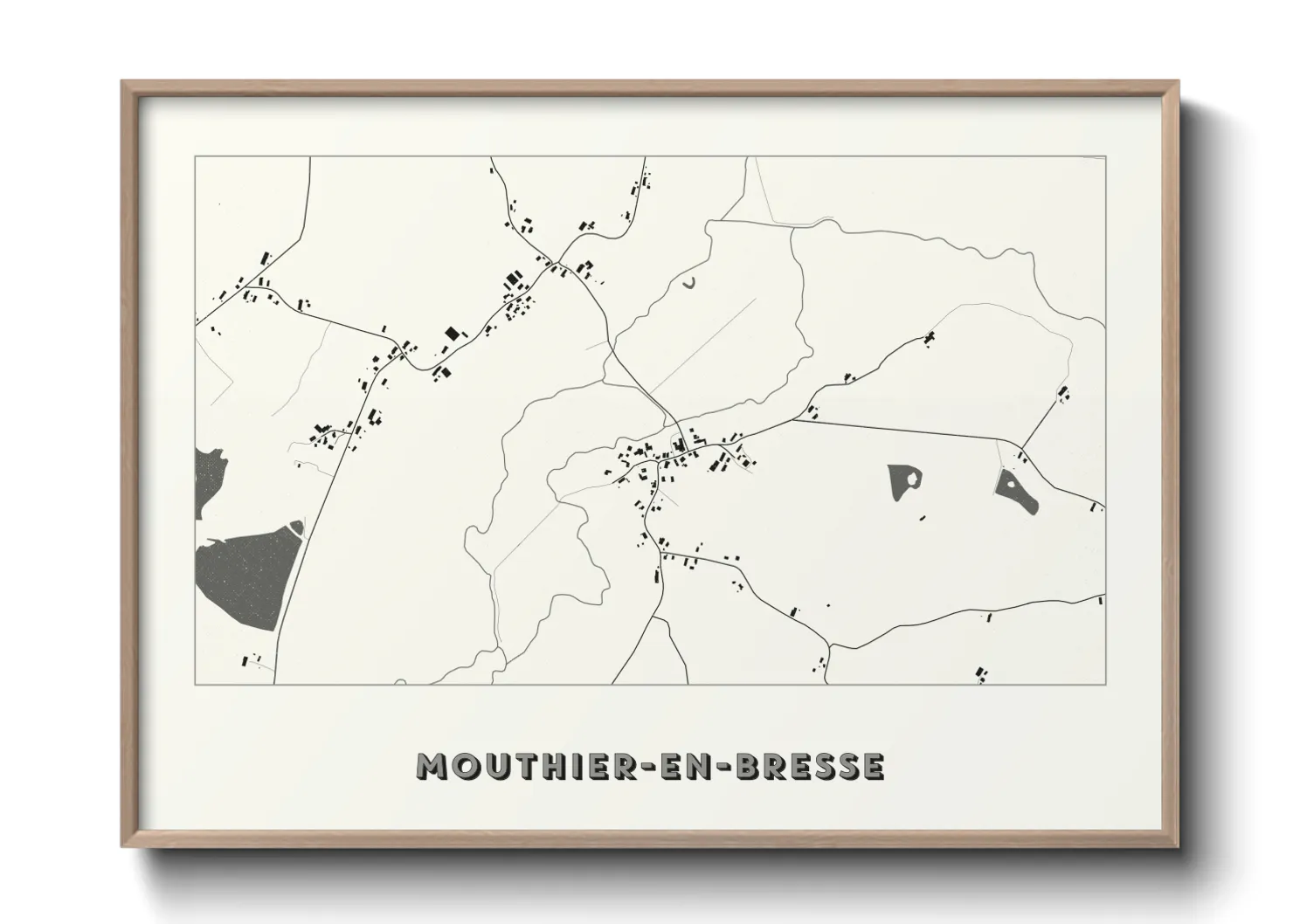 Une affiche de carte sur Mouthier-en-Bresse