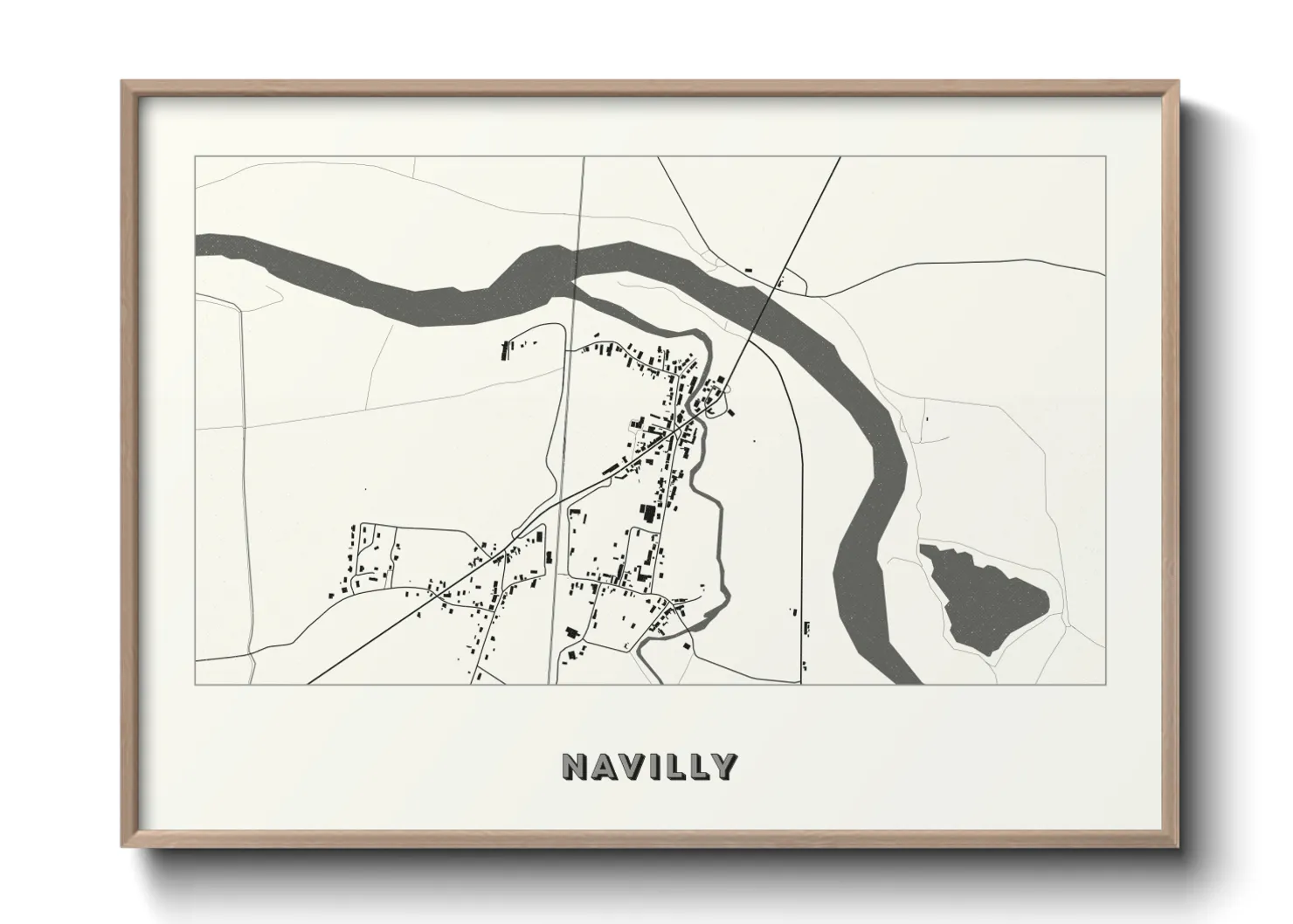 Une affiche de carte sur Navilly
