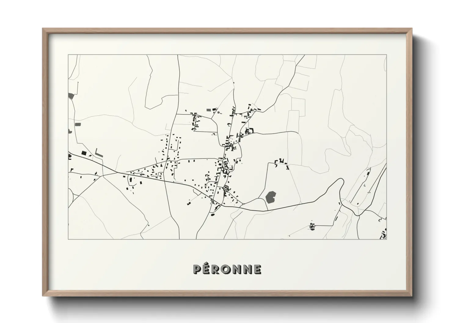 Une affiche de carte sur Péronne