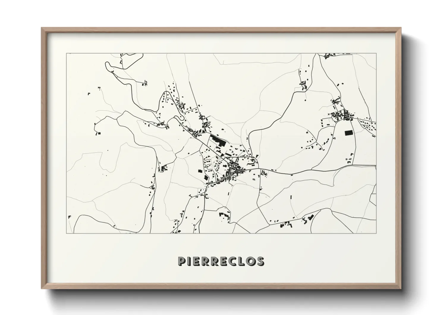 Une affiche de carte sur Pierreclos