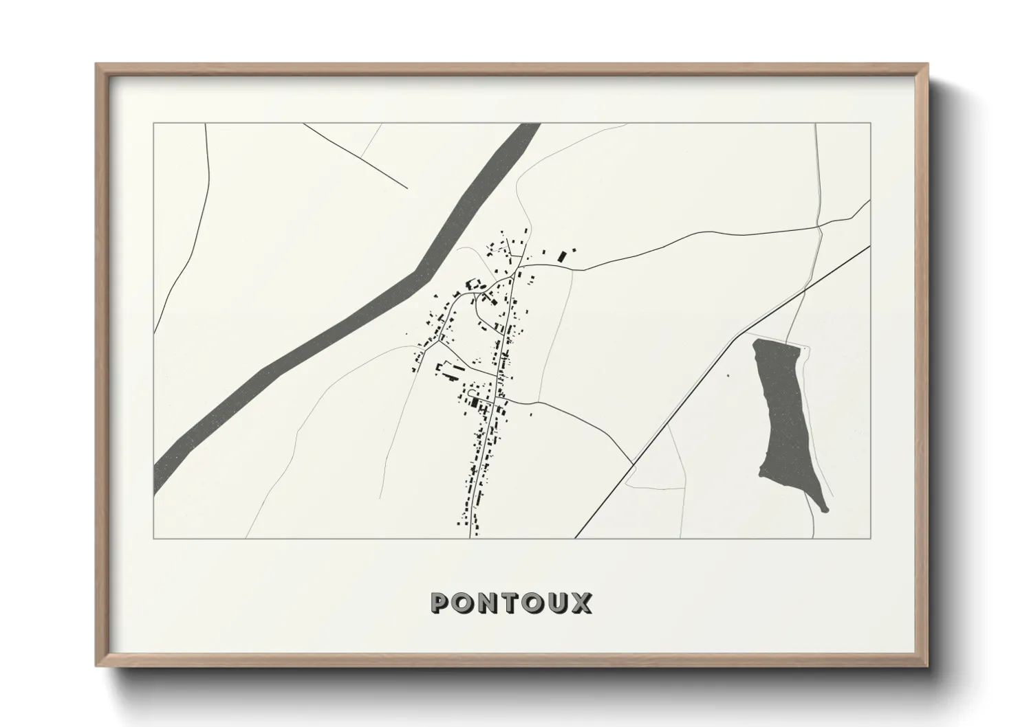 Une affiche de carte sur Pontoux