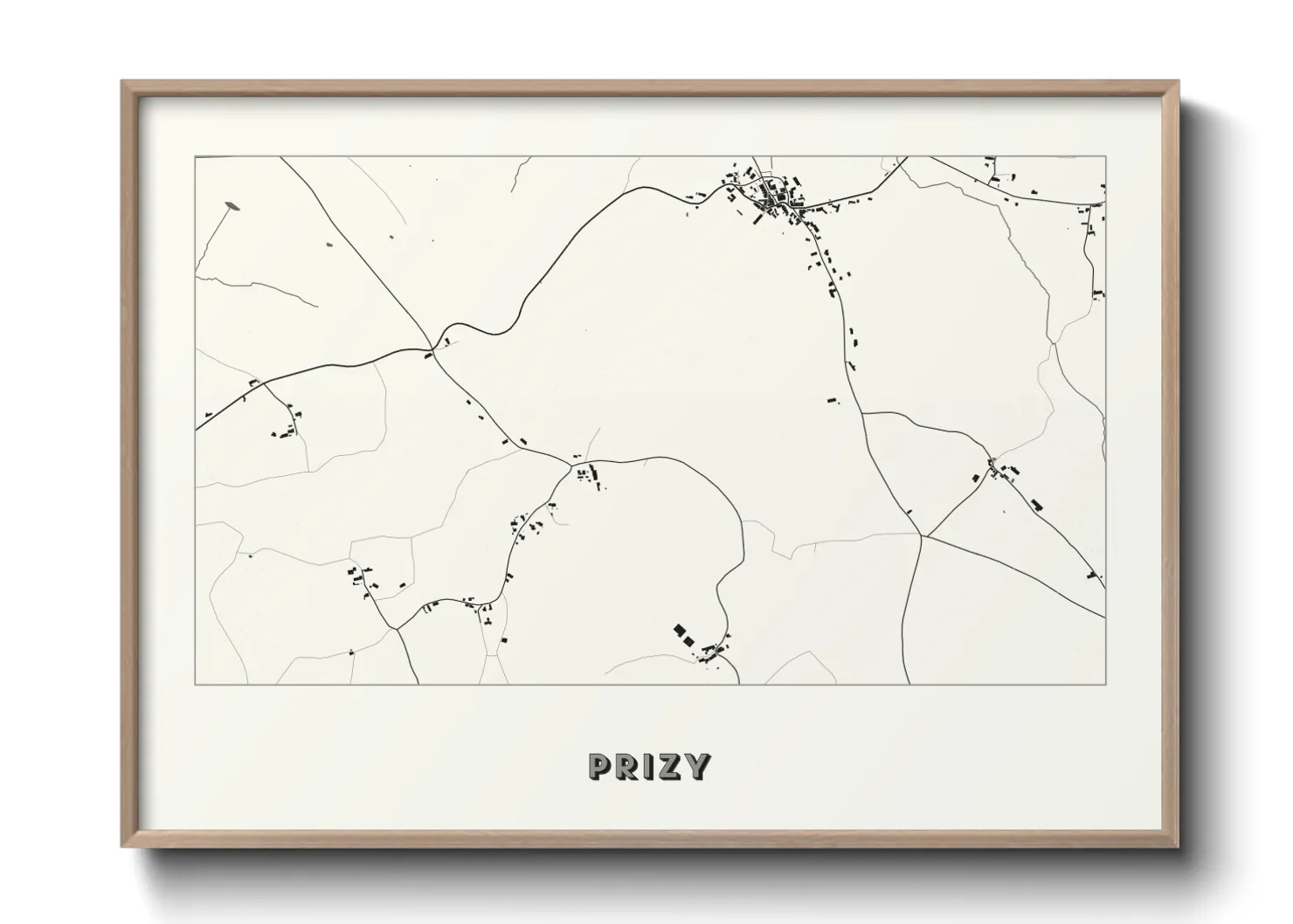Une affiche de carte sur Prizy