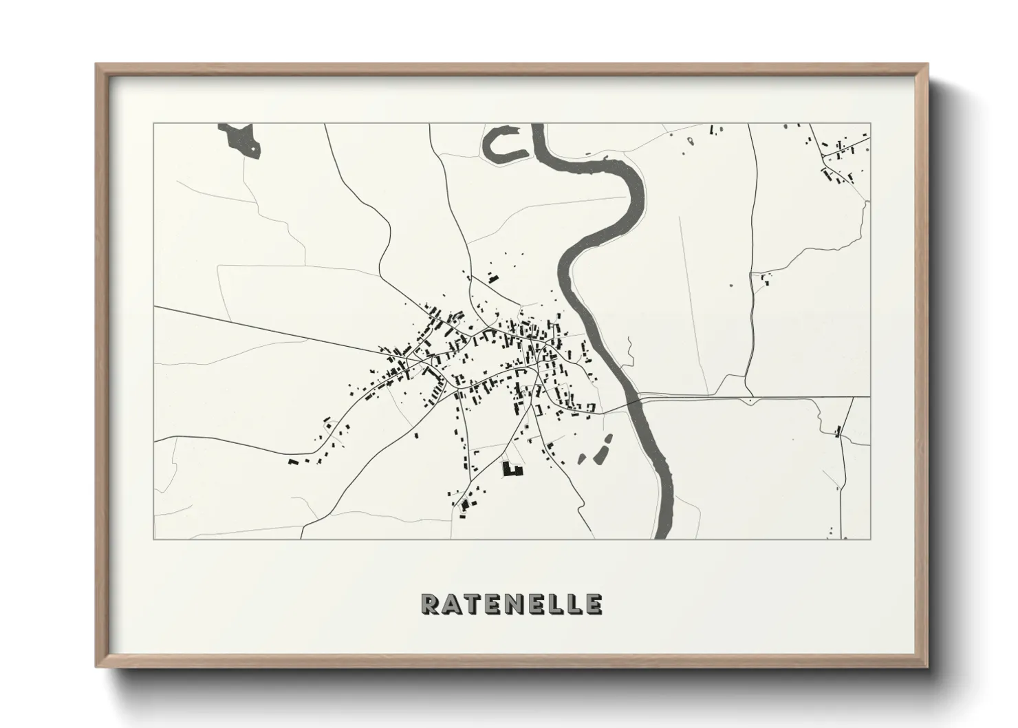 Une affiche de carte sur Ratenelle