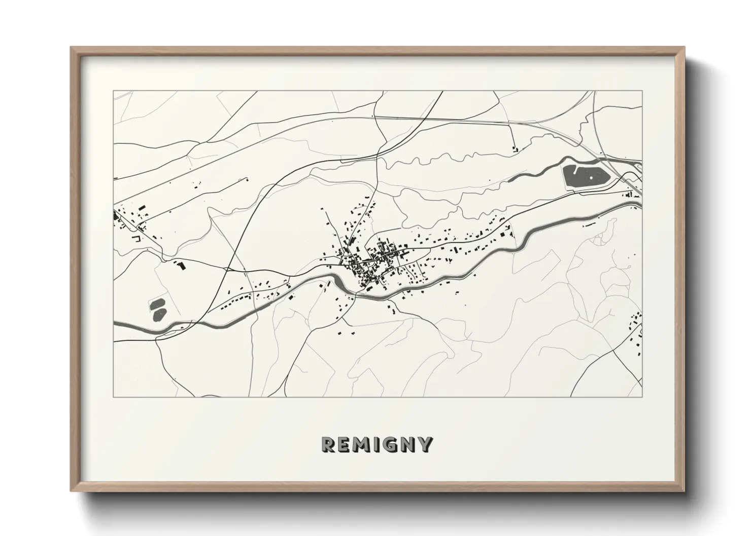 Une affiche de carte sur Remigny