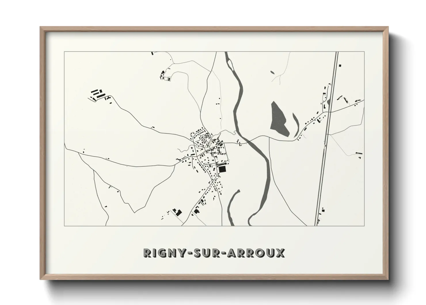 Une affiche de carte sur Rigny-sur-Arroux