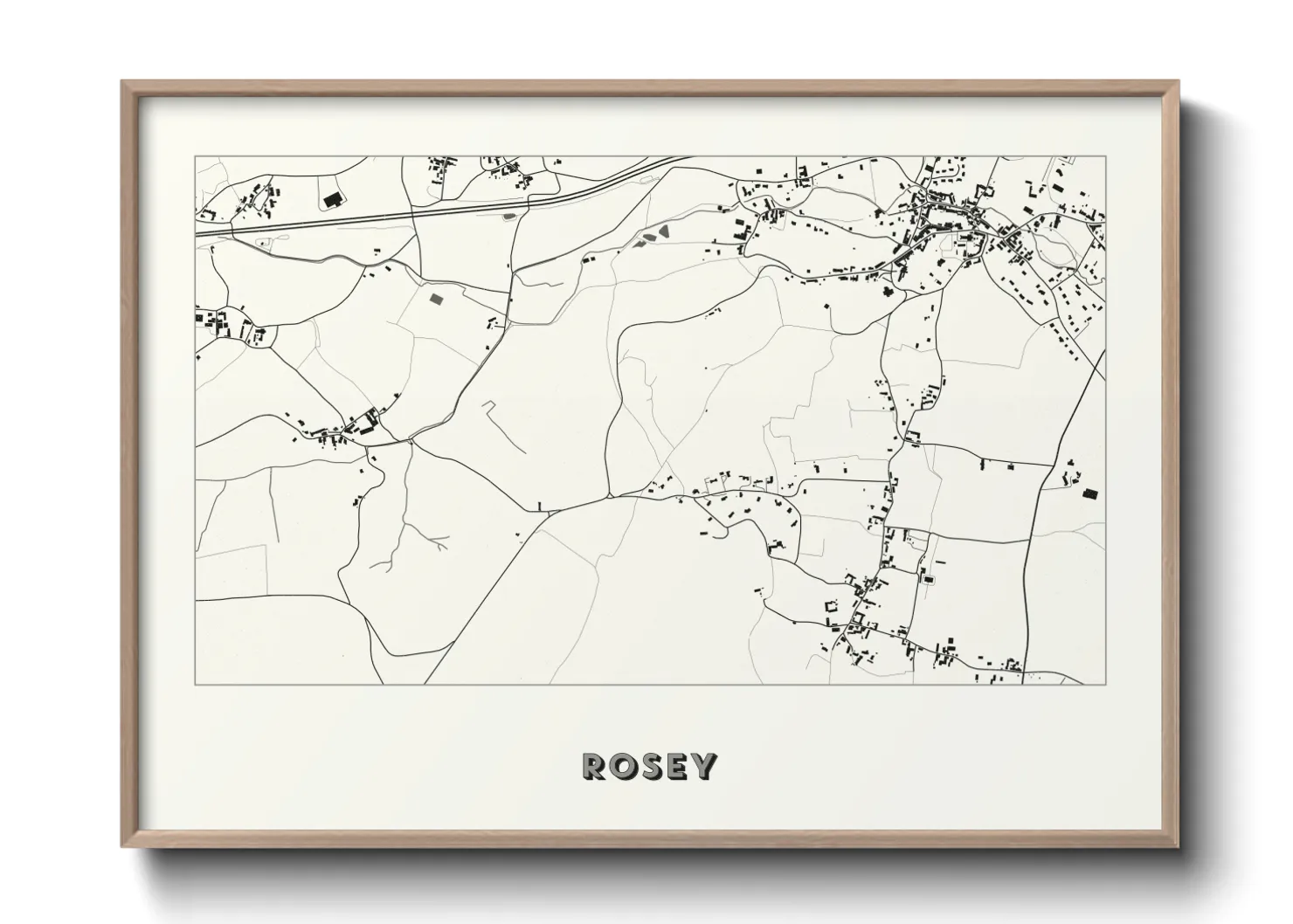 Une affiche de carte sur Rosey
