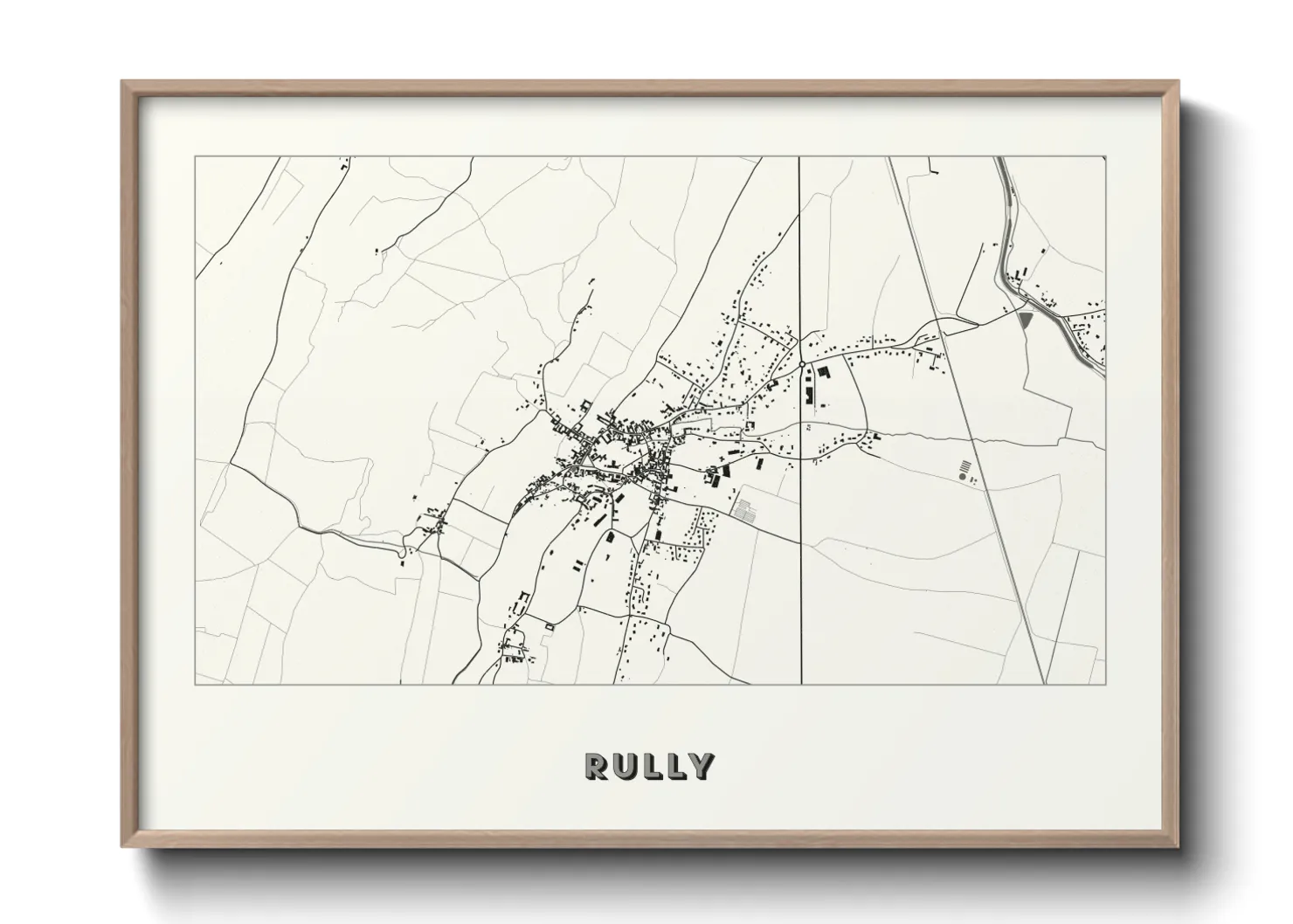 Une affiche de carte sur Rully