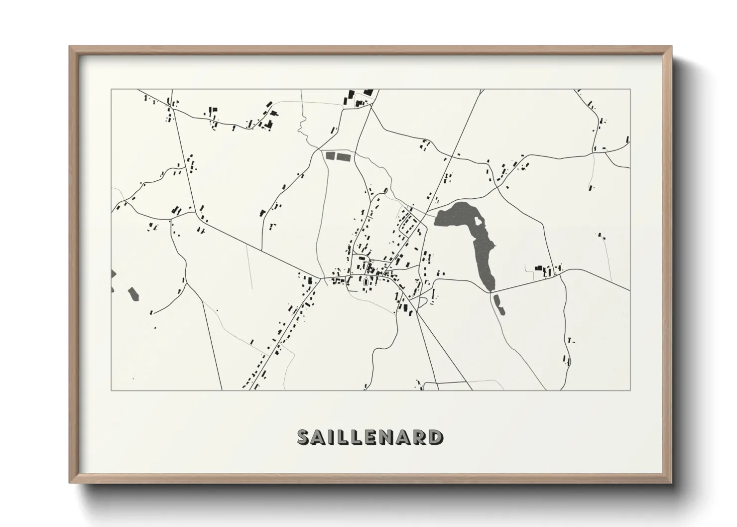 Une affiche de carte sur Saillenard