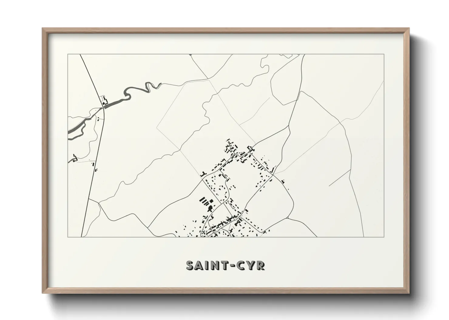 Une affiche de carte sur Saint-Cyr