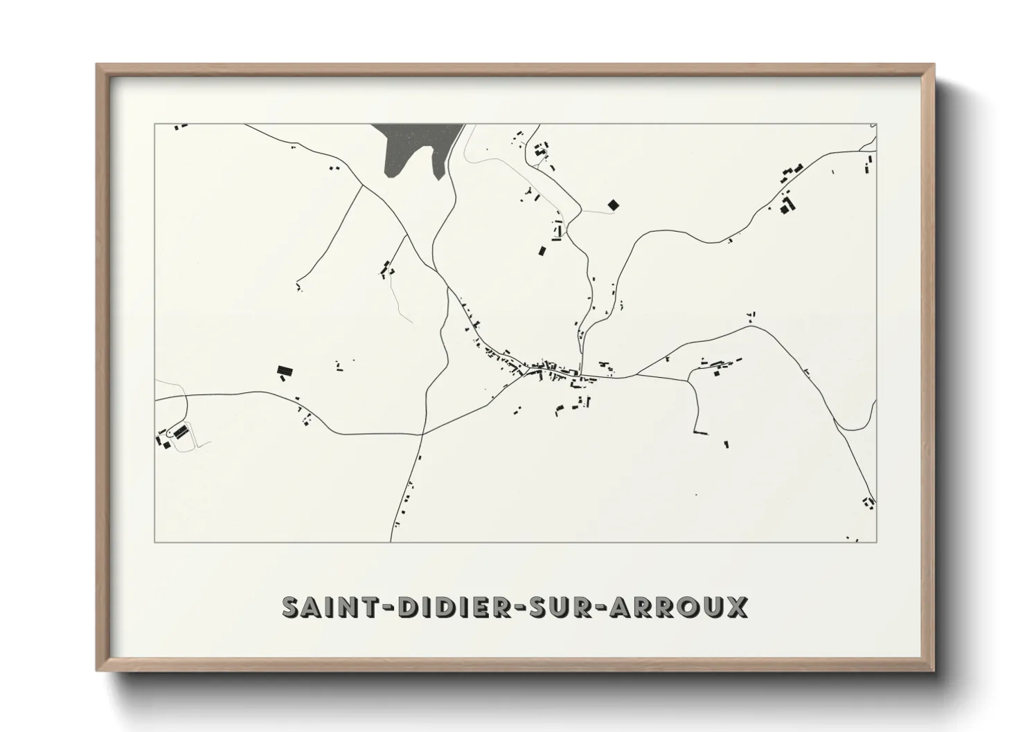 Une affiche de carte sur Saint-Didier-sur-Arroux