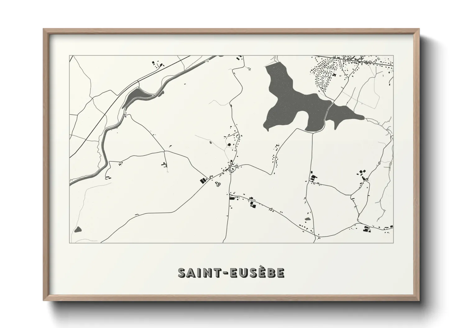 Une affiche de carte sur Saint-Eusèbe