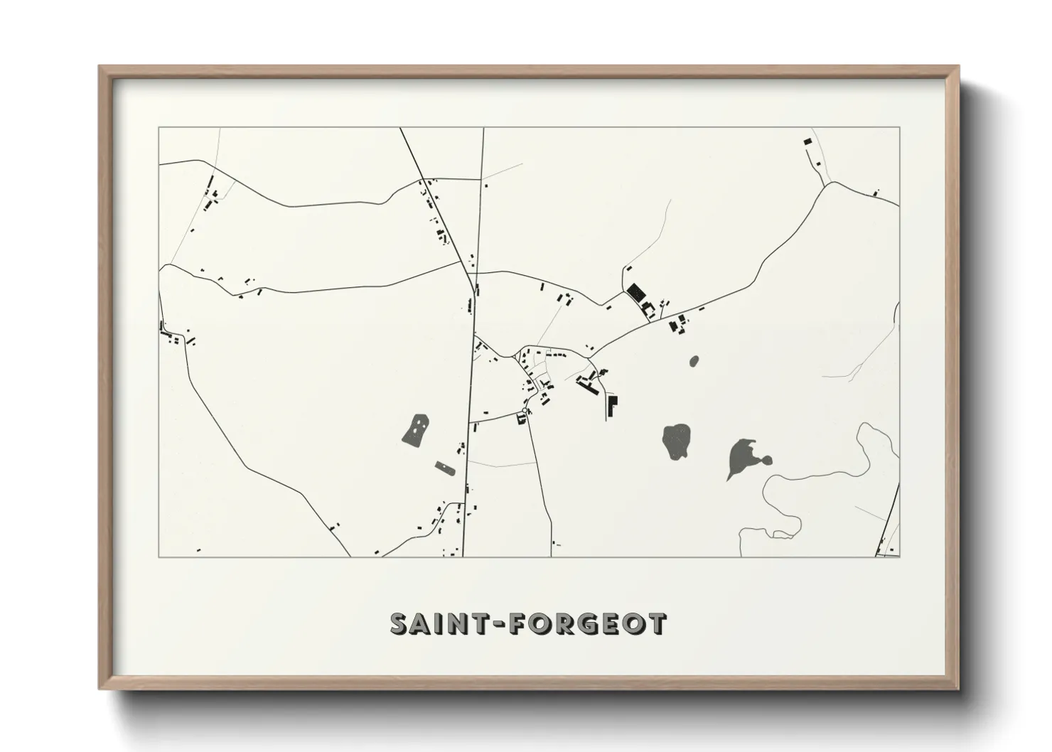 Une affiche de carte sur Saint-Forgeot