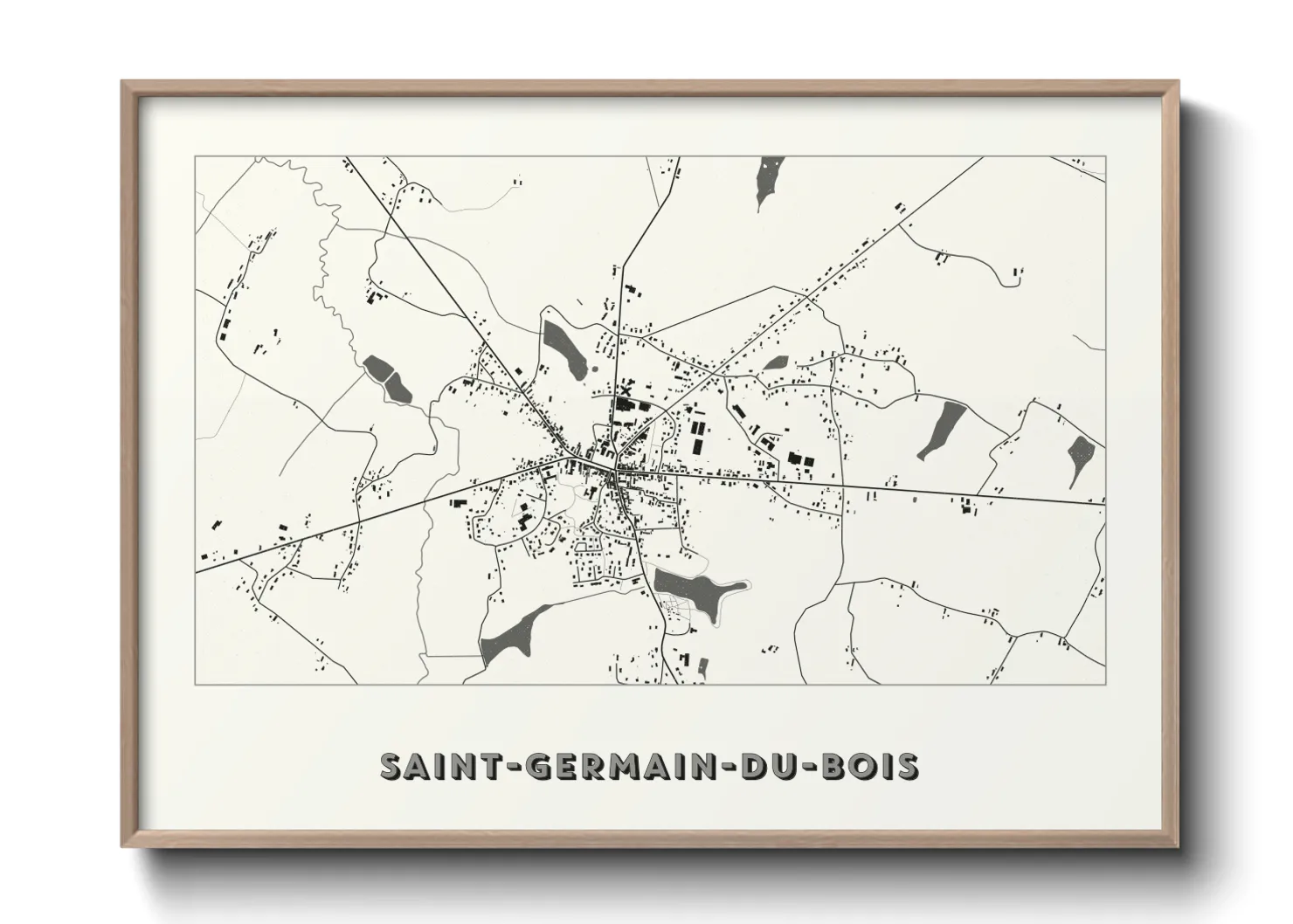 Une affiche de carte sur Saint-Germain-du-Bois
