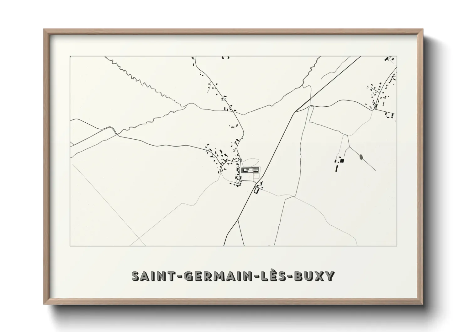 Une affiche de carte sur Saint-Germain-lès-Buxy