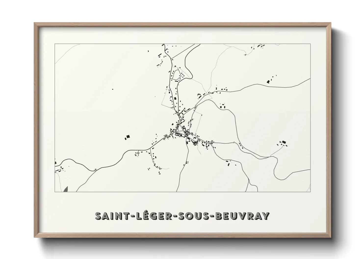 Une affiche de carte sur Saint-Léger-sous-Beuvray