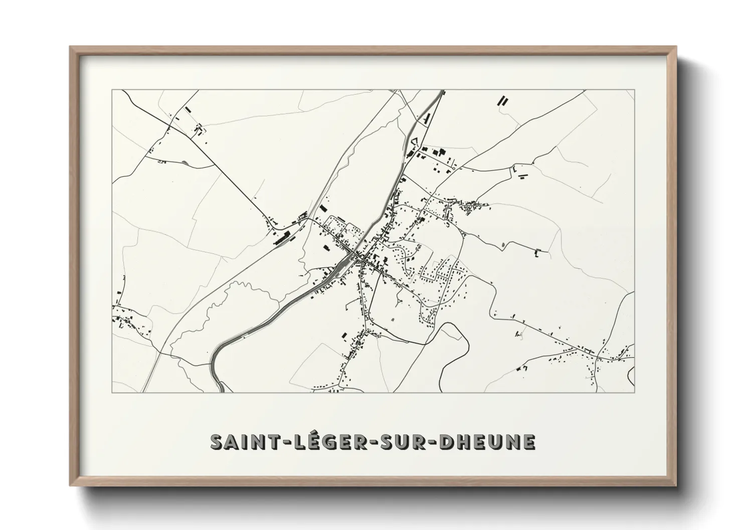 Une affiche de carte sur Saint-Léger-sur-Dheune
