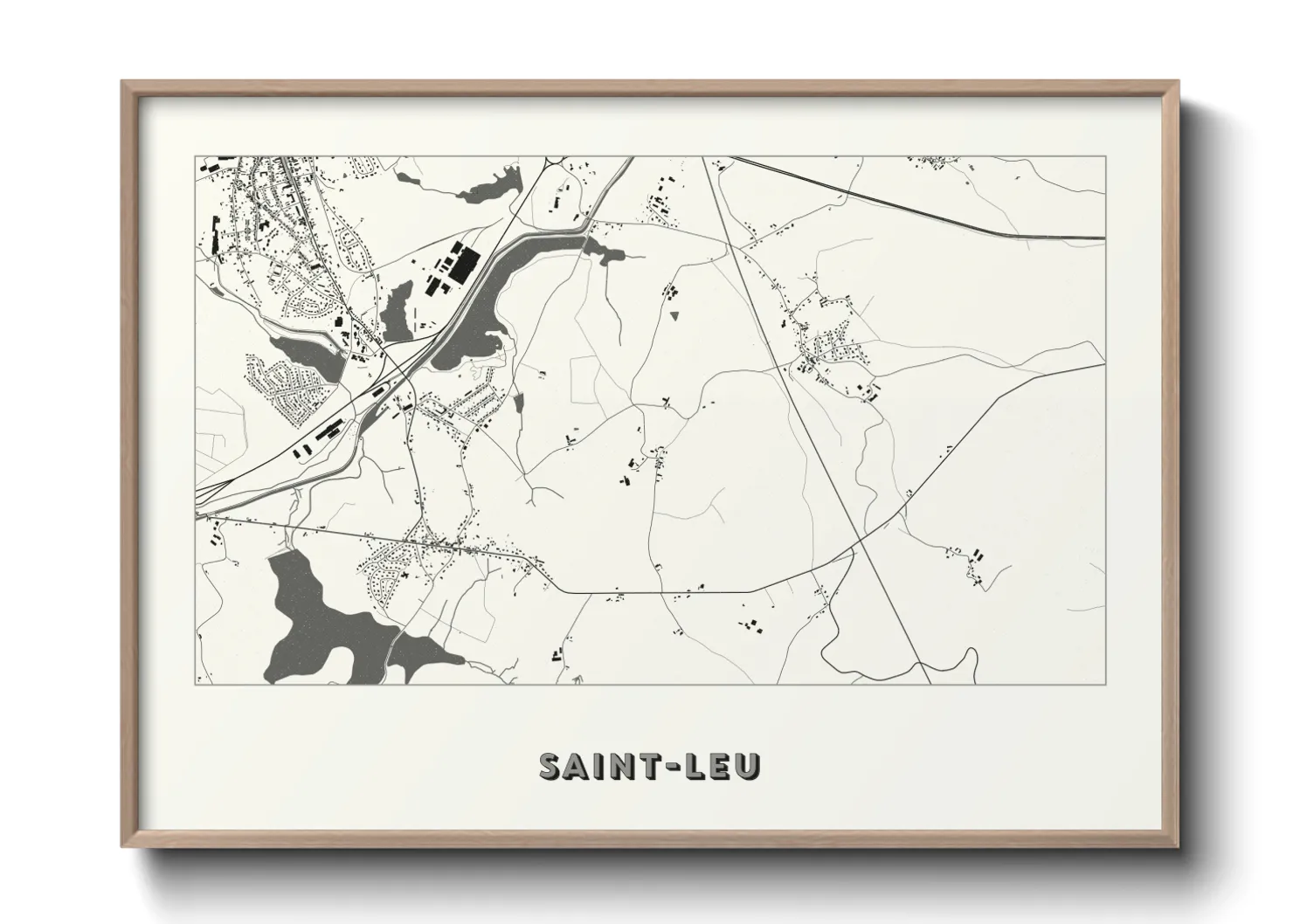 Une affiche de carte sur Saint-Leu