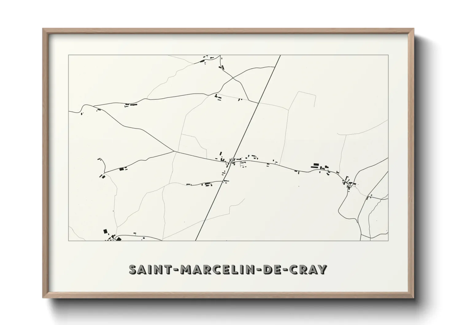 Une affiche de carte sur Saint-Marcelin-de-Cray