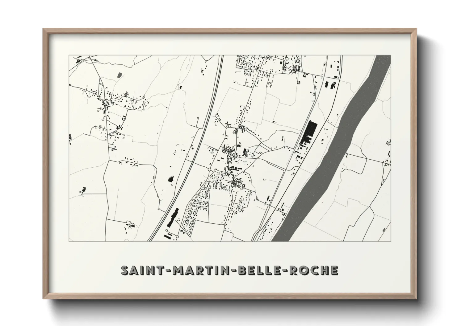 Une affiche de carte sur Saint-Martin-Belle-Roche