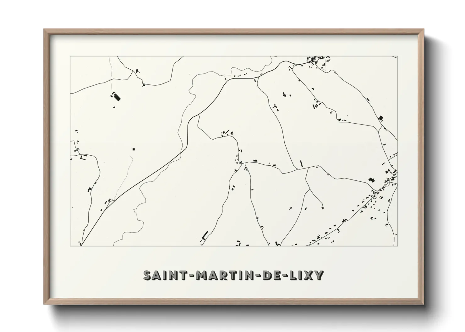 Une affiche de carte sur Saint-Martin-de-Lixy