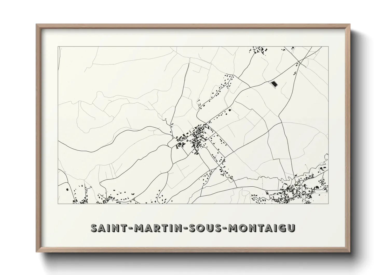 Une affiche de carte sur Saint-Martin-sous-Montaigu