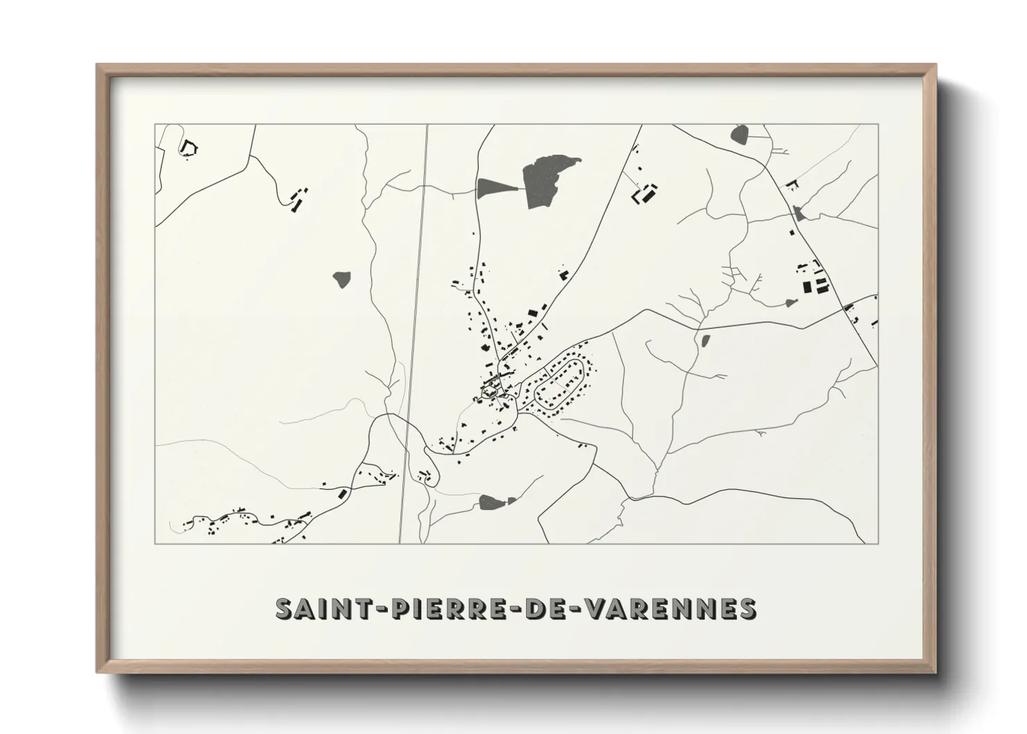 Une affiche de carte sur Saint-Pierre-de-Varennes