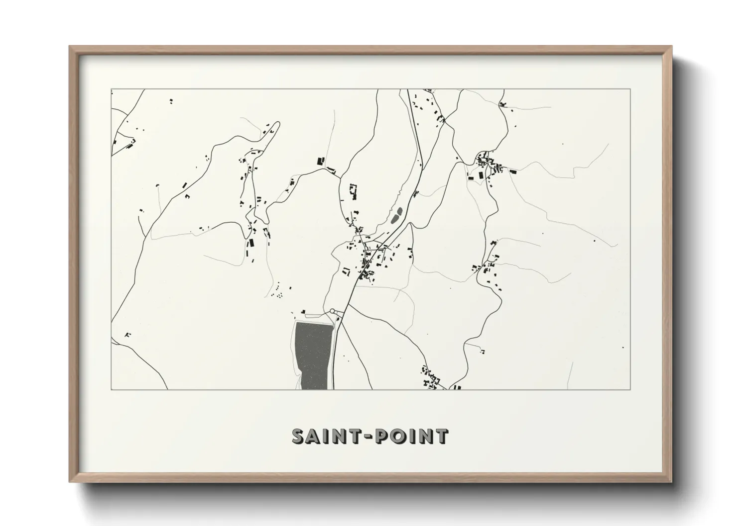 Une affiche de carte sur Saint-Point