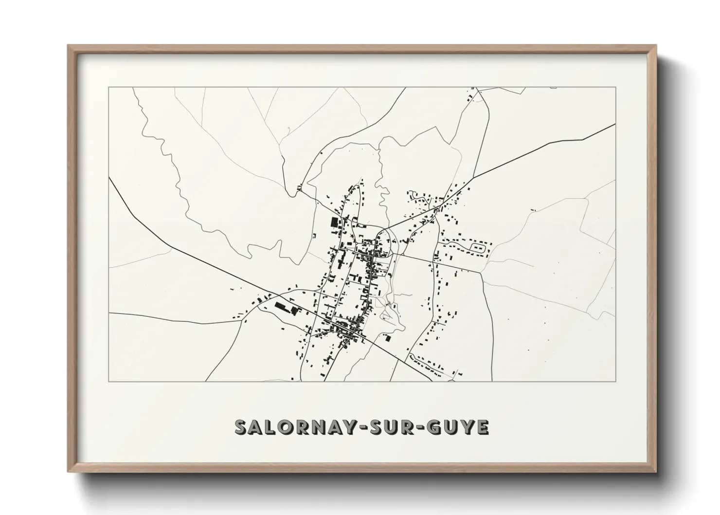 Une affiche de carte sur Salornay-sur-Guye